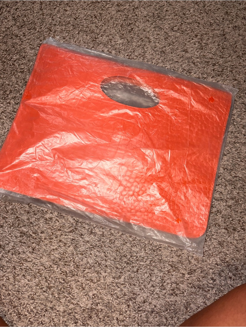 Orange clutch purse